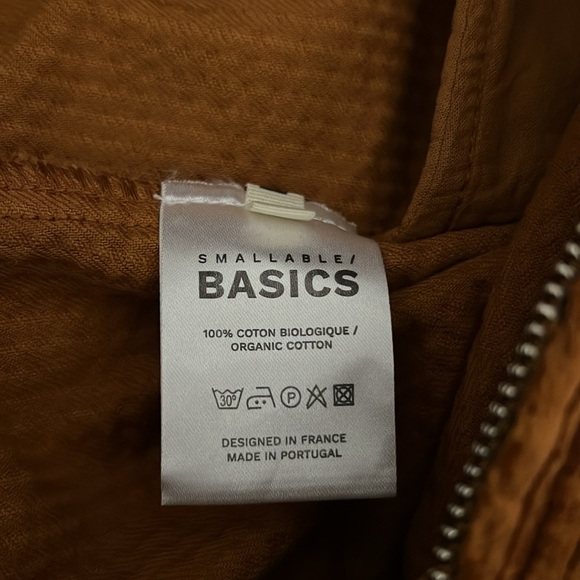 NWT SMALLABLE BASICS  Corduroy Zip Dress with Wide Sleeves | Hazelnut - Picture 7 of 7